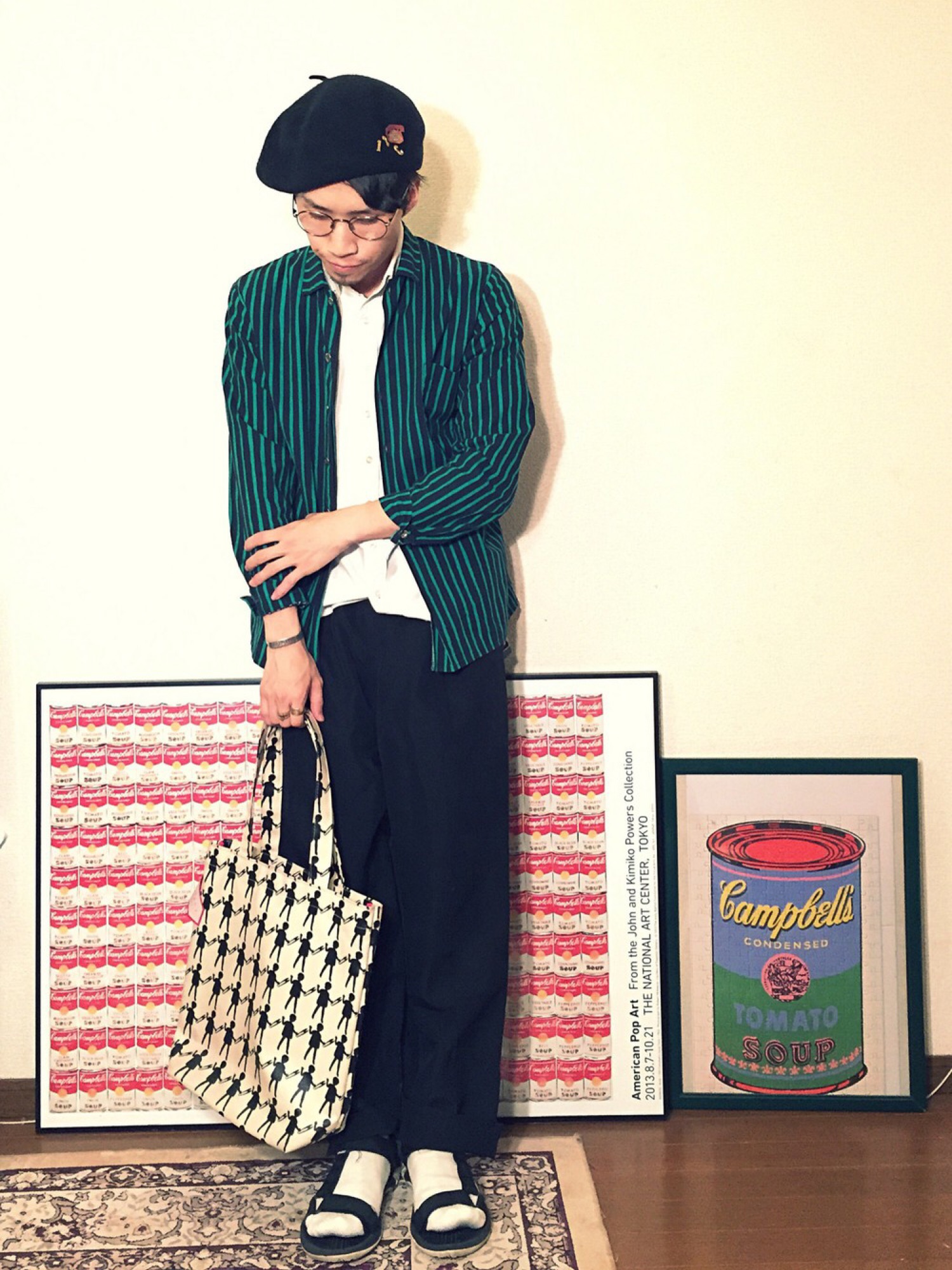 marimekko / jokapoika ストライプシャツを使った人気ファッション