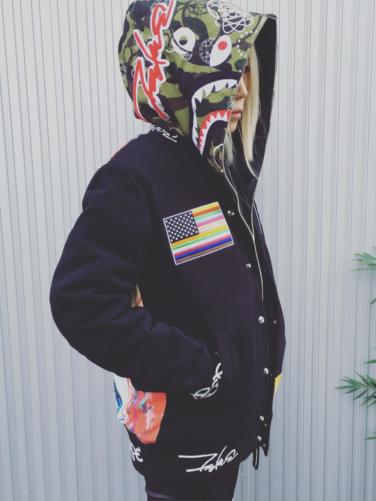 アベイシングエイプ　APE FUTURAシャークパーカーshark hoodie BAPE × Futura Shark full zip Hoodie Black A Bathing Ape Size M | eBay