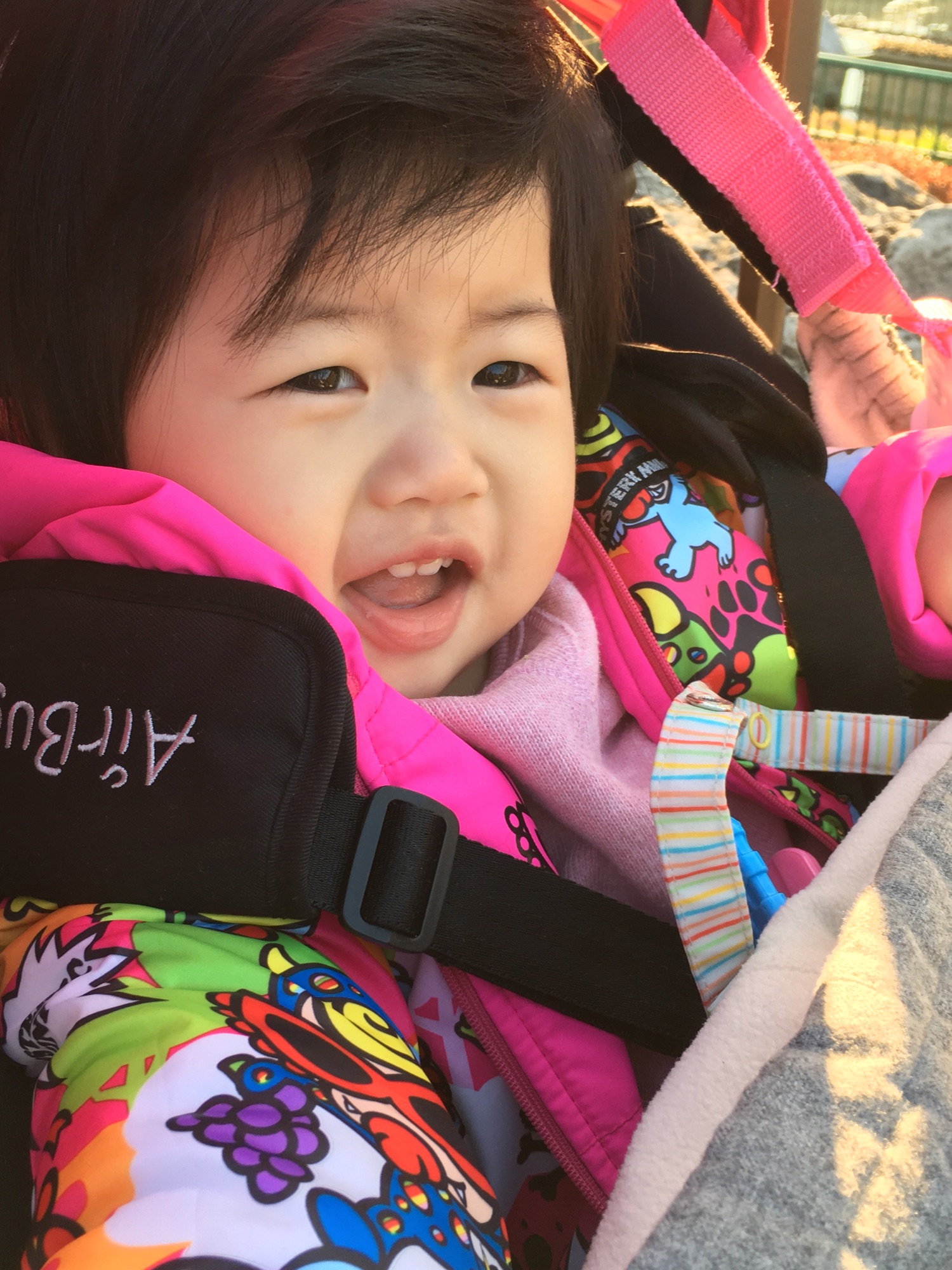 ★*★様 ヒスミニ　モコモコダウンベスト　リバーシブル　厚手　80 HYSTERIC MINI（ヒステリックミニ）の「BABY So delish! HUNGRY