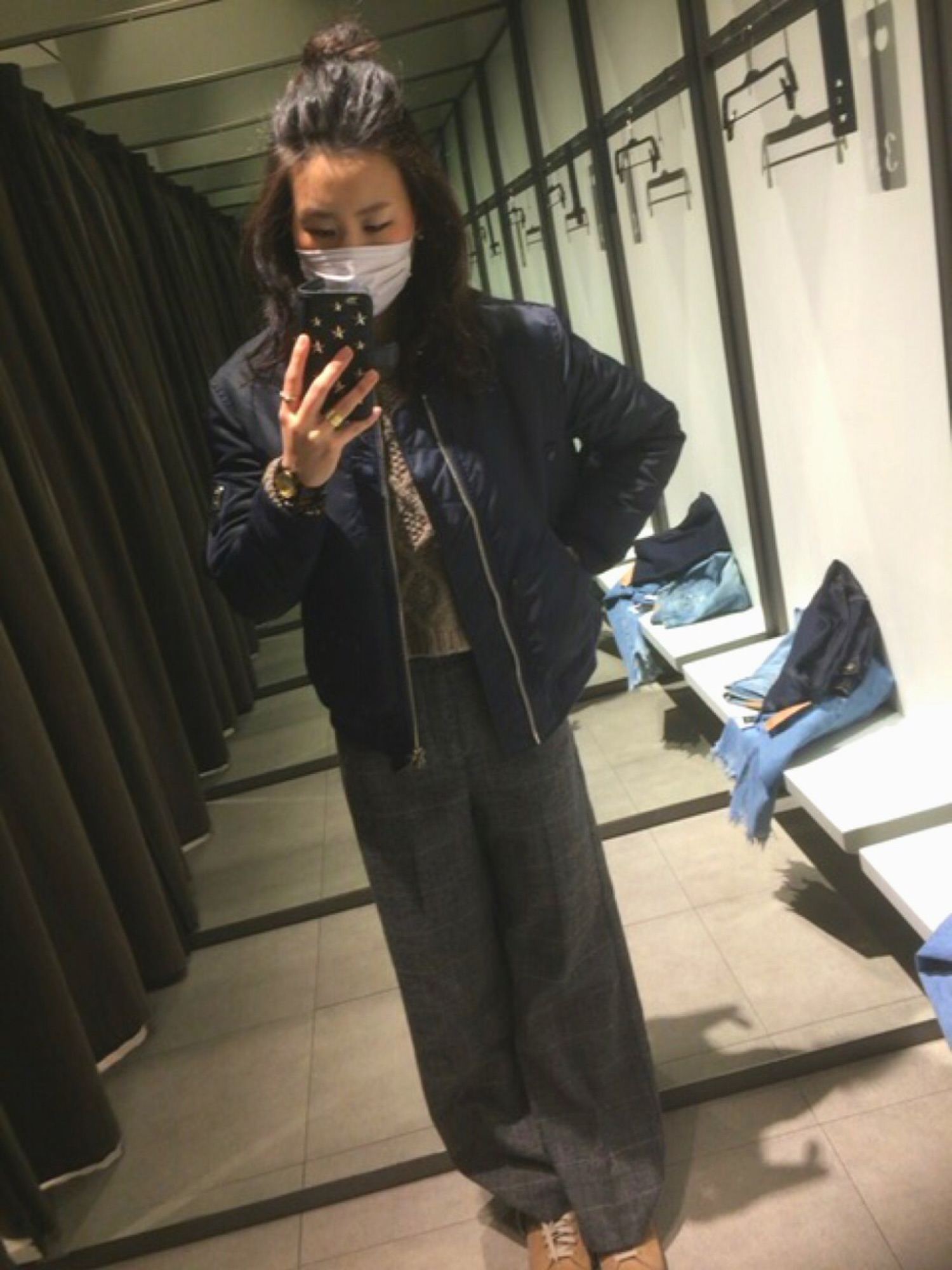 MOUSSYのジャケット/アウターを使った「ショート丈ニット」の