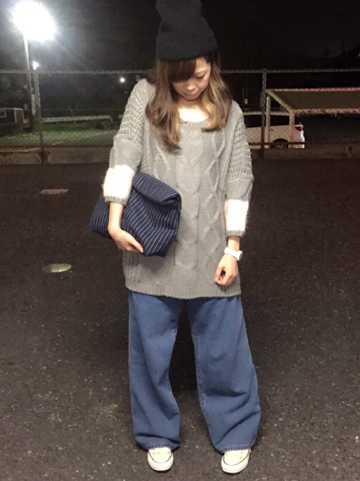 KBF モヘヤケーブルスリーブニット KBF - 試着のみ未使用!!《KBF》モヘヤケーブルスリーブニット//ブルー