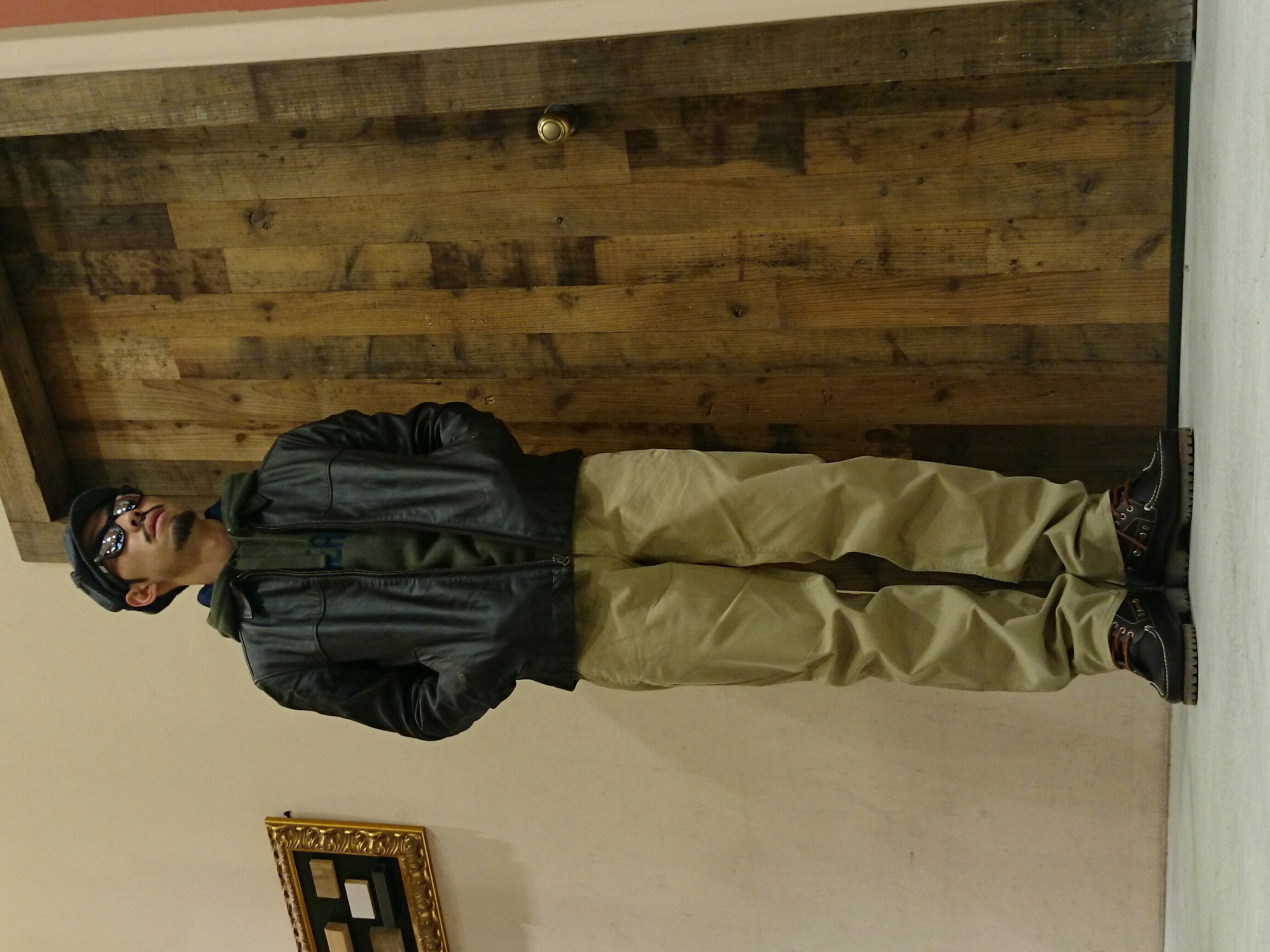 Timberlandのライダースジャケットを使った人気ファッション 