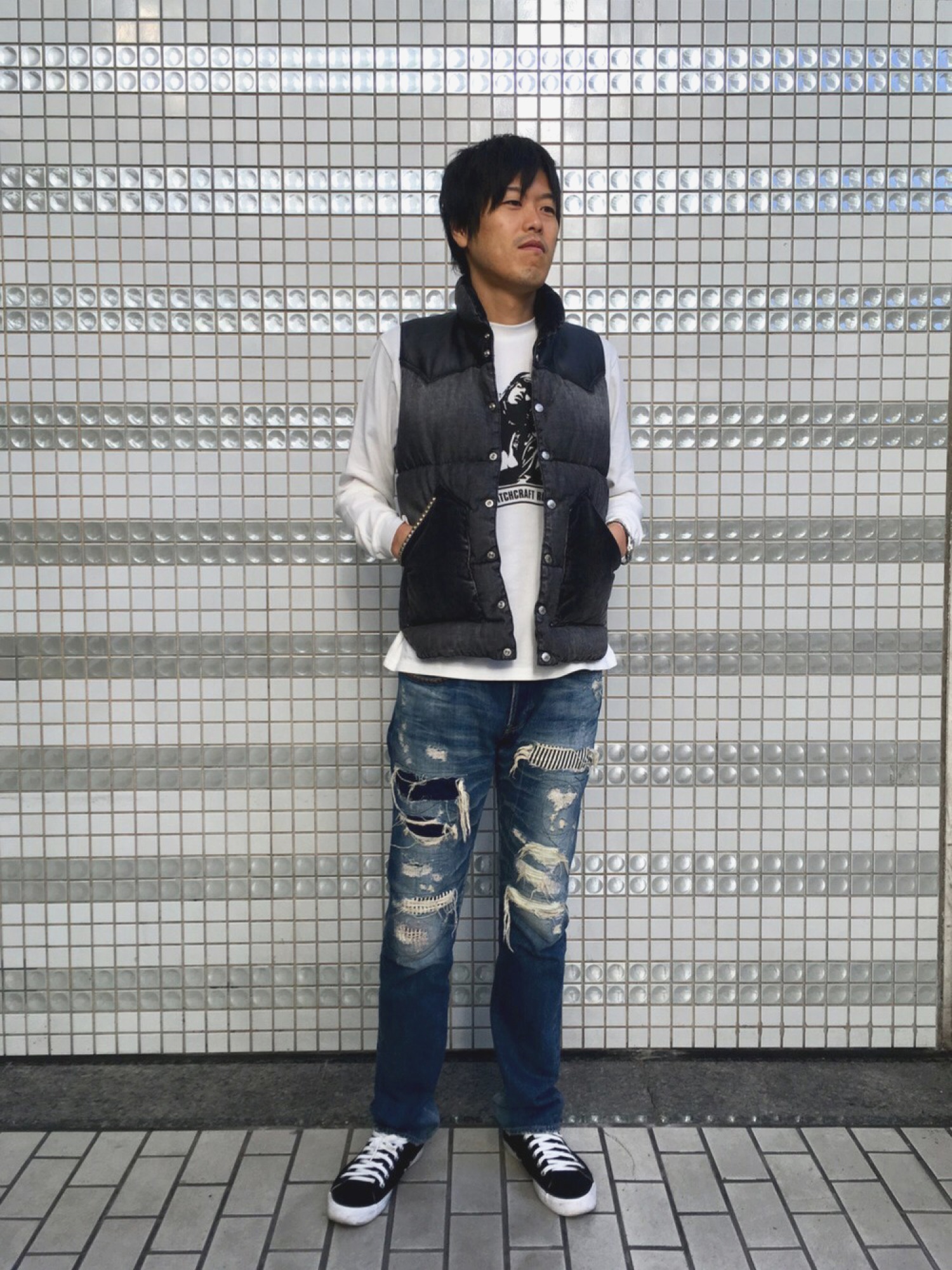 定価6.3万　ロッキーマウンテン×ヒステリックグラマー　BKデニム　ダウンベスト HYSTERIC GLAMOUR（ヒステリックグラマー）の「ROCKY MOUNTAIN