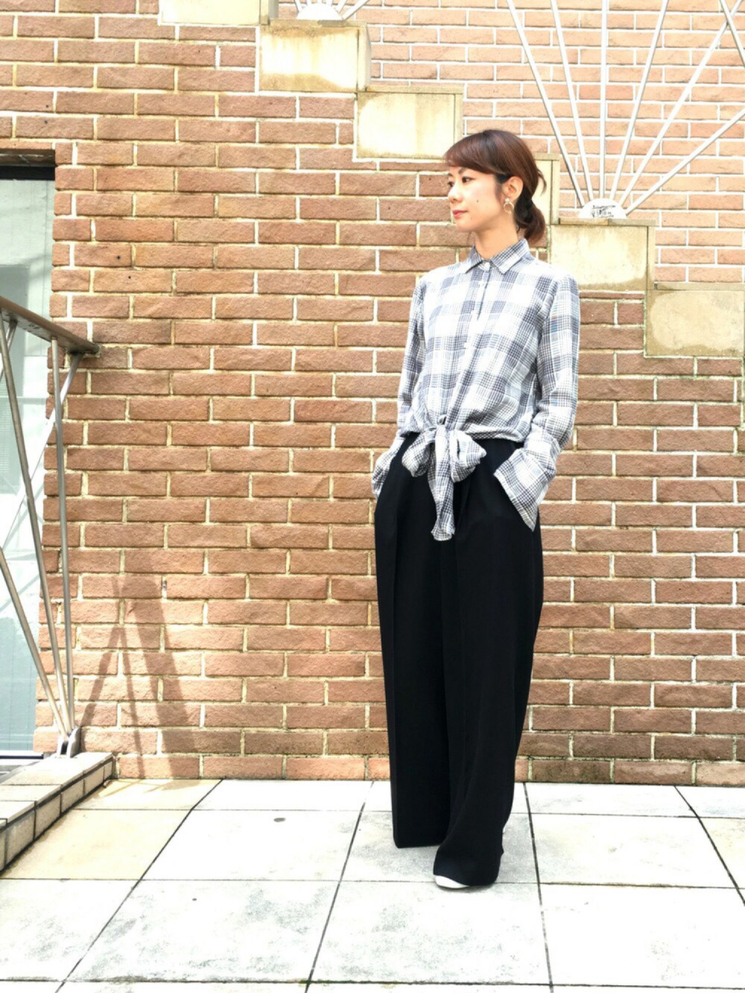 コンバース トウキョウ×クラネ レースアップワイドパンツ CLANE - CLANE / クラネ | × CONVERSE TOKYO レースアップ