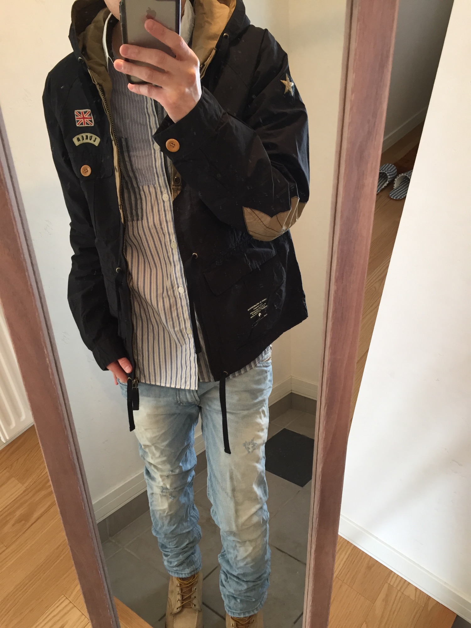 LUKER BY NEIGHBORHOODのミリタリージャケットを使った人気 