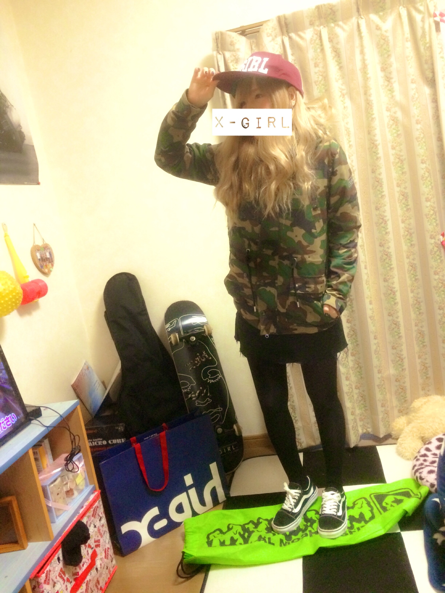ジャケット・アウター x-girl  3WAY MOUNTAIN PARKA CAMO X-girl（エックスガール）の「3WAY MOUNTAIN PARKA CAMO