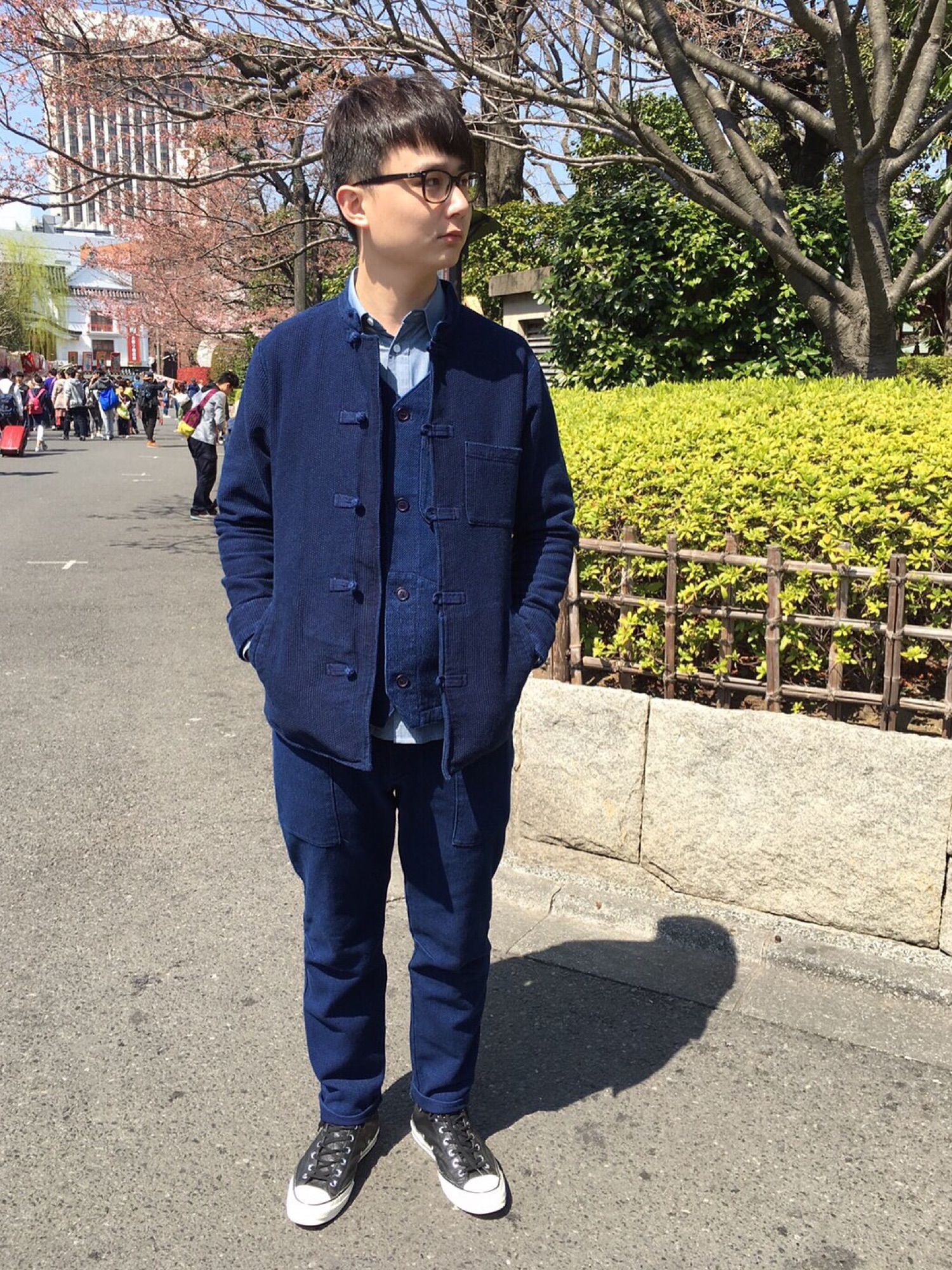 GAIJIN MADEのデニムジャケットを使った人気ファッション 