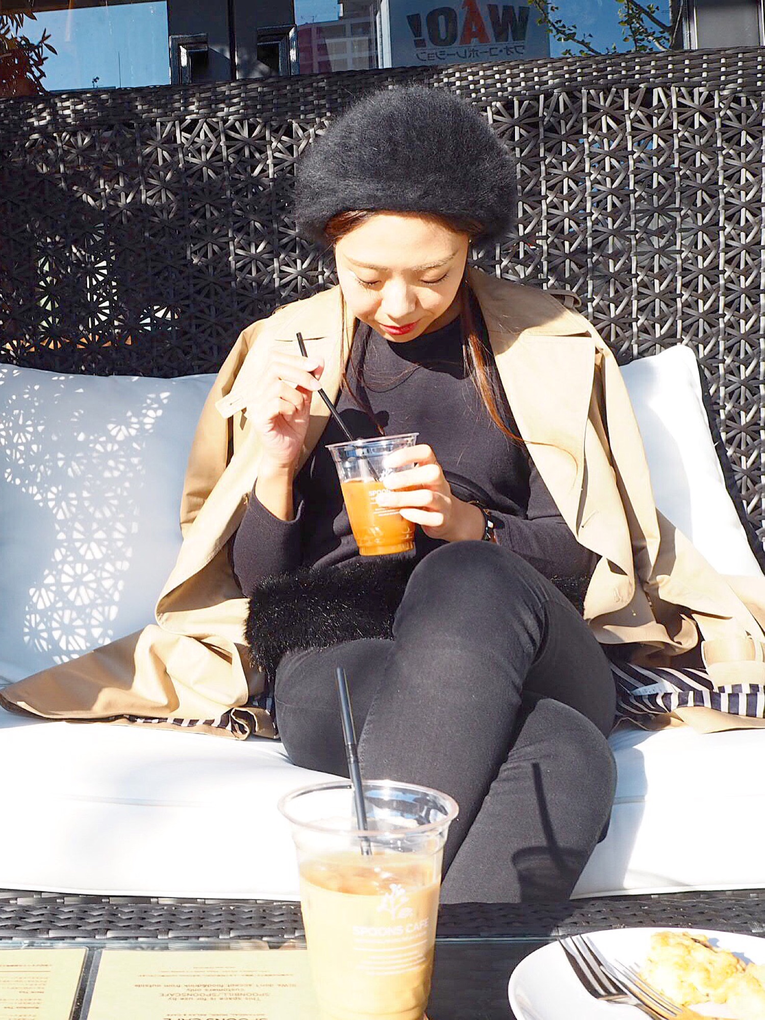 LE CIEL BLEU（ルシェルブルー）の「ファーパッチトップス（Tシャツ  