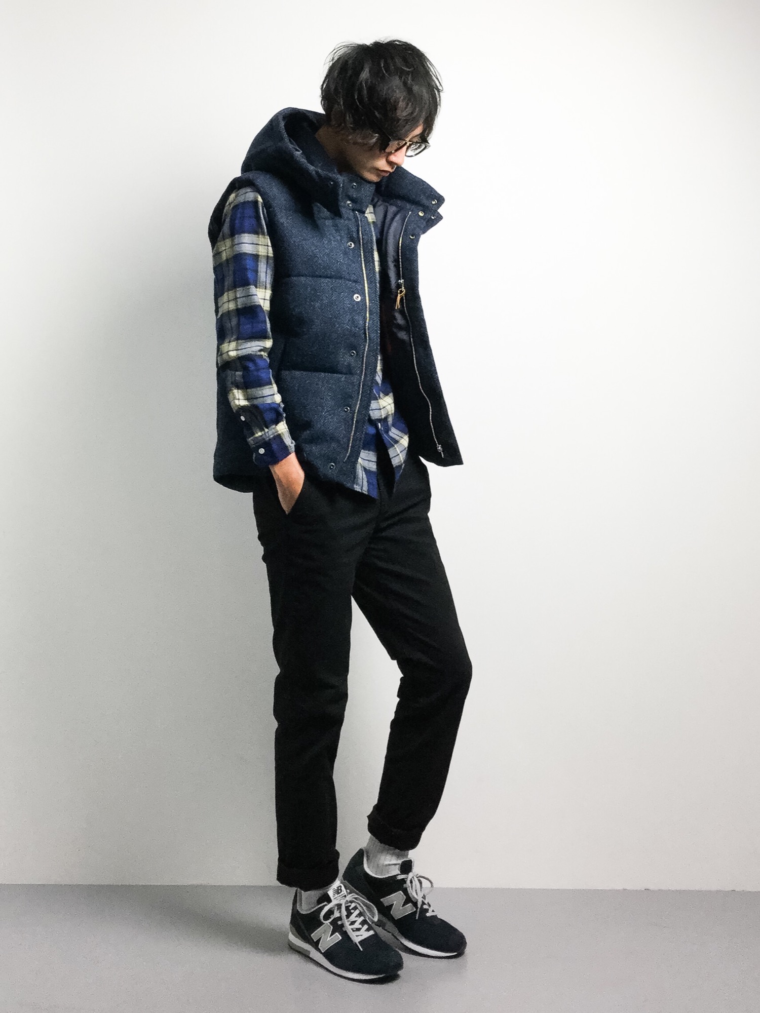 URBAN RESEARCH ROSSO ハリスツイード　ダウンベスト M URBAN RESEARCH ROSSO MEN（アーバンリサーチロッソメン）の