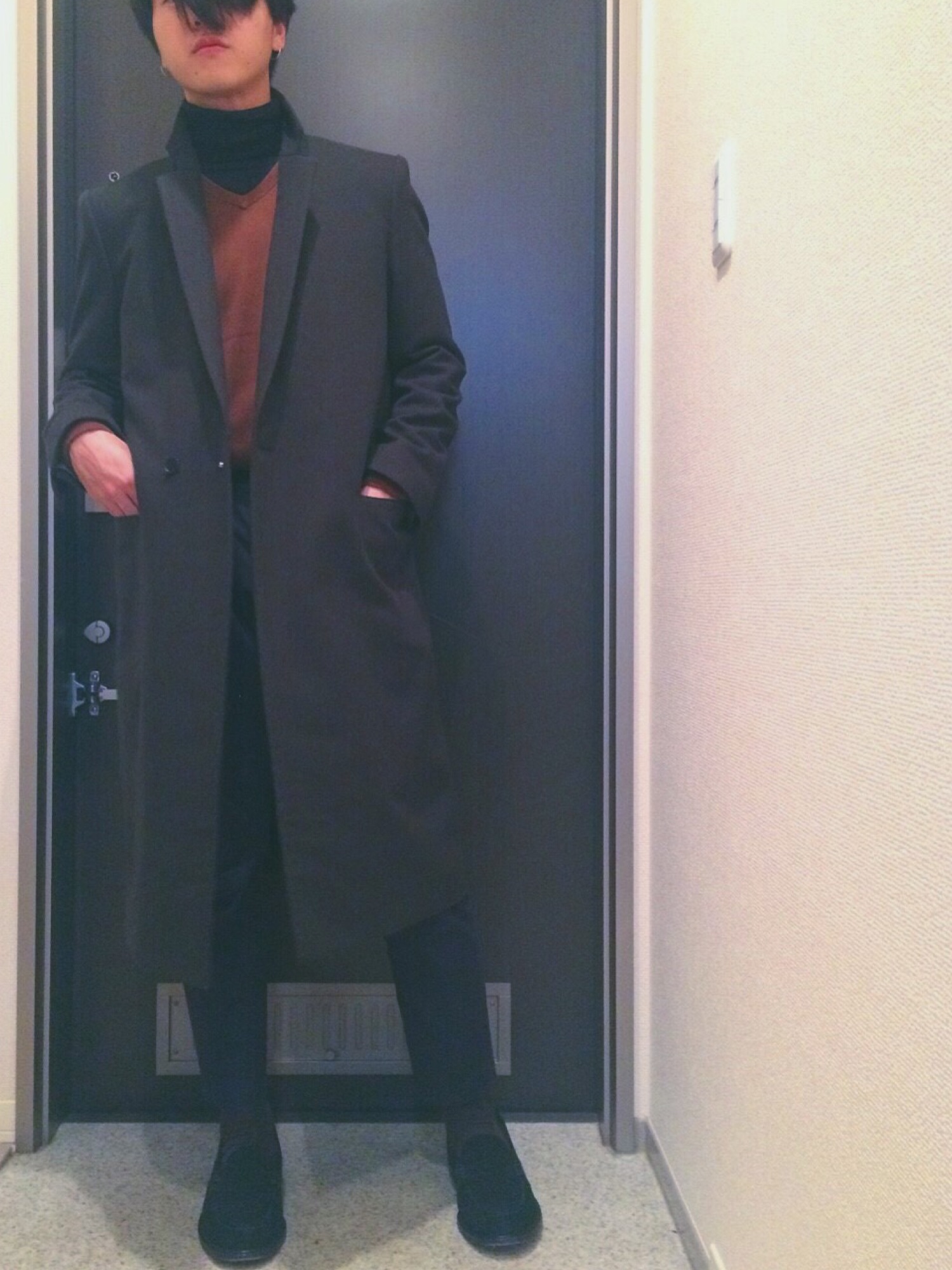 JOHN LAWRENCE SULLIVANのチェスターコート（グリーン系）を使った人気