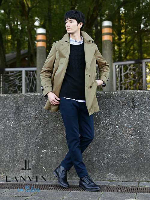 12FM83 LANVIN ランバン トレンチコート メンズ 絹100% 20161115113912115.jpg