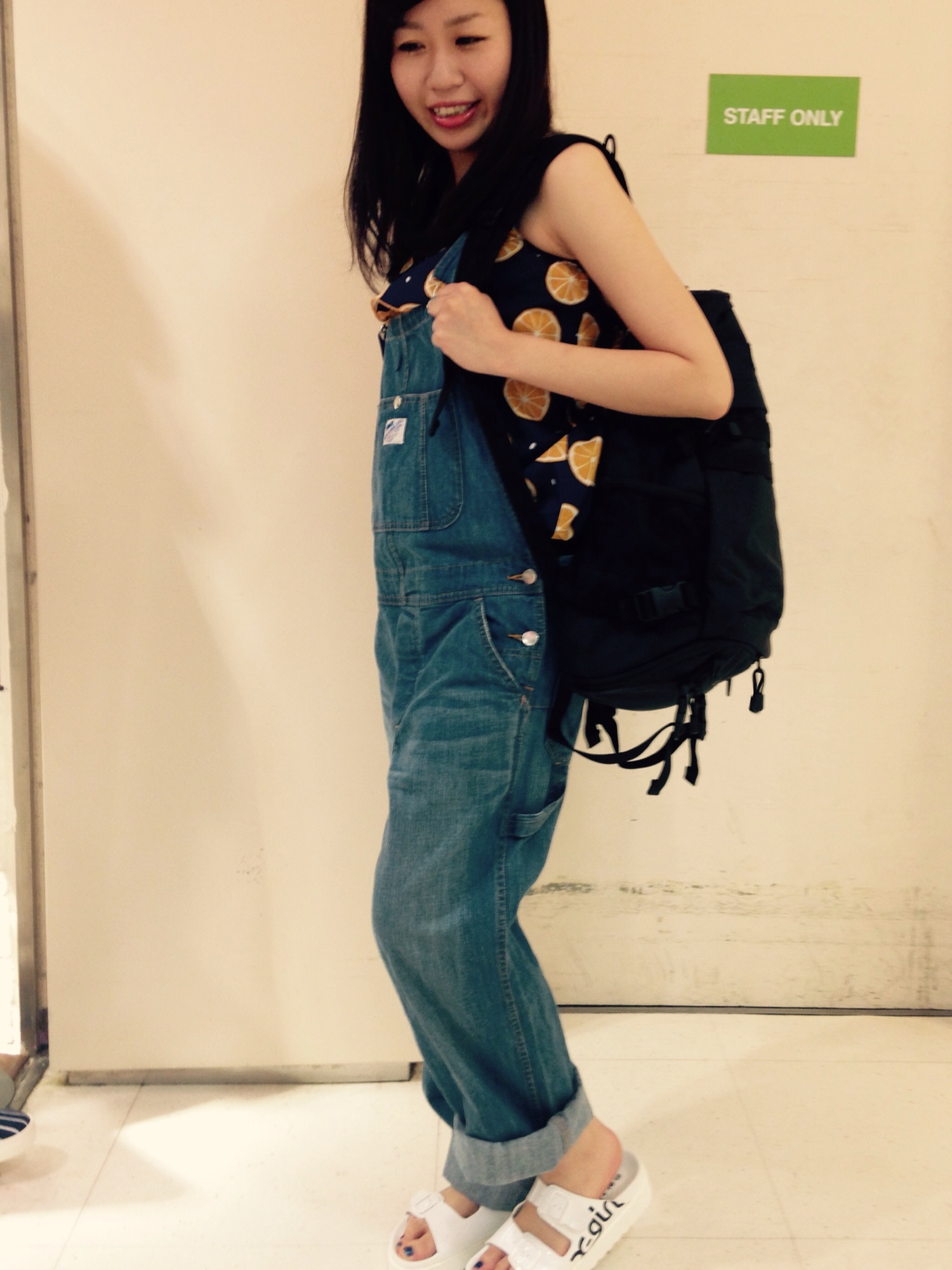 X-girl＆co デニムオールインワン X-girl（エックスガール）の「LIGHTWEIGHT OVERALLS（つなぎ