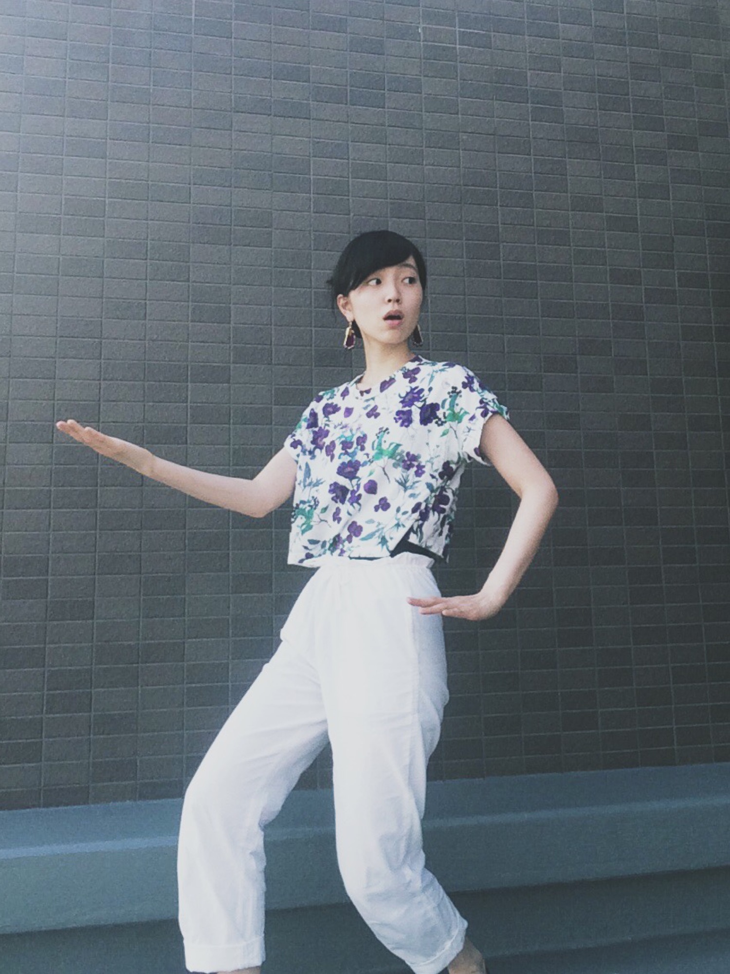 mame 花柄Tシャツ mame（マメ）の「mame 花柄Tシャツ（Tシャツ/カットソー）」 - WEAR