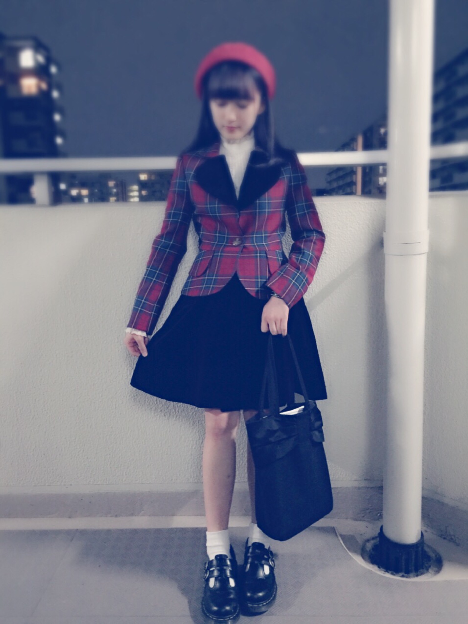 ヴィヴィアンウエストウッド レッドレーベル チェック ベレー帽 Vivienne Westwood（ハンチング/ベレー帽 ・ レッド/赤色系）の